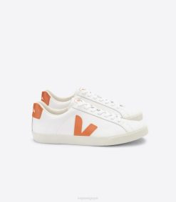 belgique Veja citrouille blanche en cuir esplar 8LHZ93