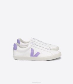 belgique Veja cuir eslar blanc lavande 8LHZ243