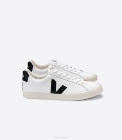 belgique Veja cuir esplar blanc noir 8LHZ91