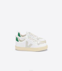 belgique Veja v-10 lacets cwl blanc pierre emeraude 8LHZ366
