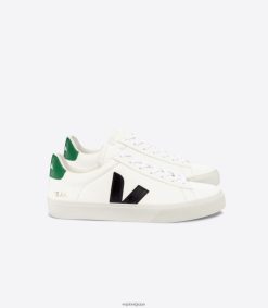 Veja campo cuir sans chrome blanc noir émeraudeHommes 8024LN20