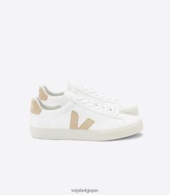 Veja cuir campo sans chrome blanc amandeHommes 8024LN23