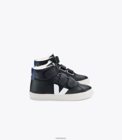 Veja cuir esplar mi-fourré noir cobaltenfants 8024LN320