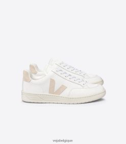 Veja cuir v-12 zibeline blancheHommes 8024LN25