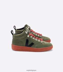 Veja daim roraima olive noir semelle rouilleHommes 8024LN120