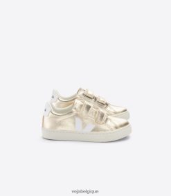 Veja eslar cuir sans chrome platine blancenfants 8024LN327