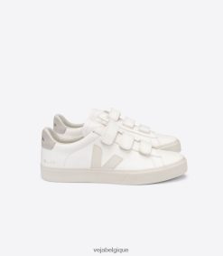 Veja recife cuir sans chrome blanc pierre naturelleHommes 8024LN117