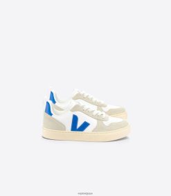 Veja v-10 cuir sans chrome blanc paros amandeenfants 8024LN356