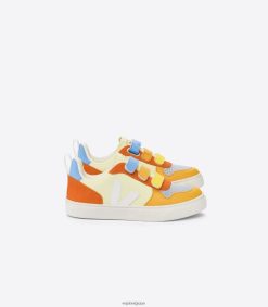 Veja v-10 cuir sans chrome multico soleilenfants 8024LN353