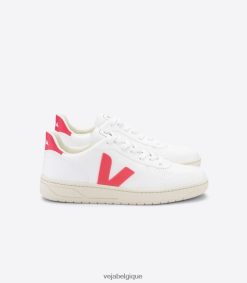 Veja v-10 cwl blanc rose fluofemmes 8024LN299