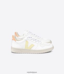 Veja v-10 cwl blanc soleil pêcheHommes 8024LN59