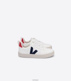 Veja v-10 lacets cwl blanc cobalt pekinenfants 8024LN365