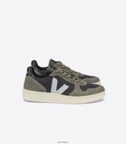 Veja v-10 ripstop noir oxford gris boueHommes 8024LN63