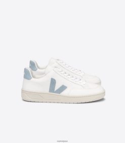 Veja v-12 cuir blanc acierfemmes 8024LN229