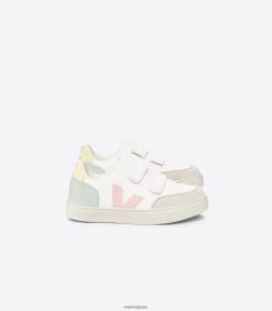 Veja v-12 cuir sans chrome blanc multico jadeenfants 8024LN304