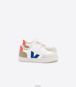 Veja v-12 cuir sans chrome blanc multico mielenfants 8024LN303