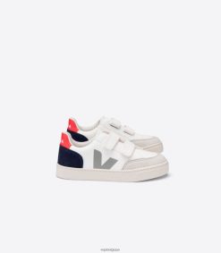 Veja v-12 cuir sans chrome blanc multico nauticoenfants 8024LN310