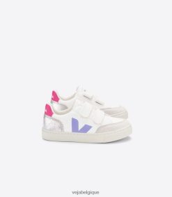 Veja v-12 cuir sans chrome multico argentenfants 8024LN307